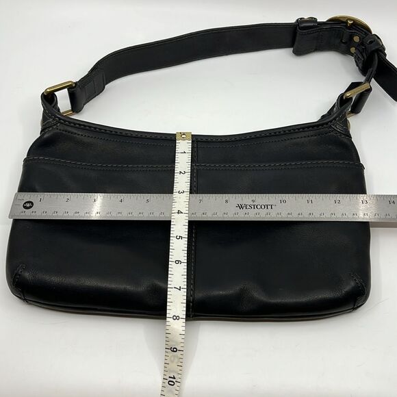 Coach Bleecker Hobo 11416 Black Glove-Tanned Leather Shoulder Bag Y2K Tattersall - Picture 17 of 17